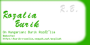 rozalia burik business card